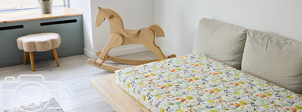 фото детский матрас Dimax чехол бязь в интерьере