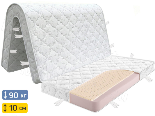 Складной матрас Lonax ППУ Latex 4_6 аккордеон ХБ