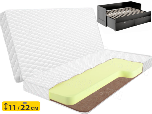 Складной матрас Lonax Roll Cocos Mini Eco 2 для раздвижной кровати